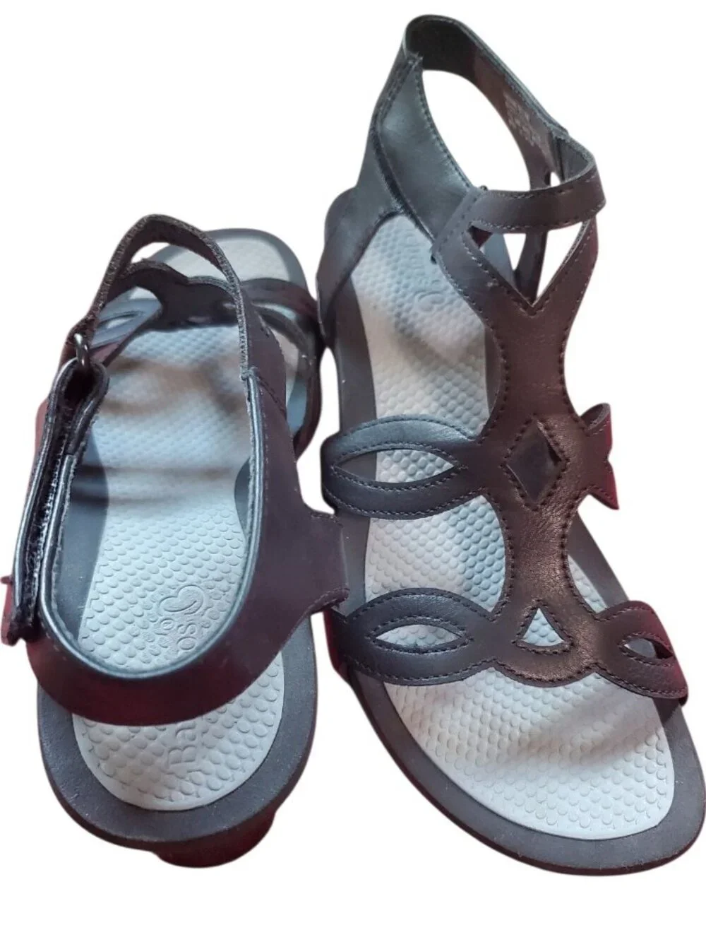 Baretraps Reverie Rebound  Wedge Sandals Women Black Size 9.5
